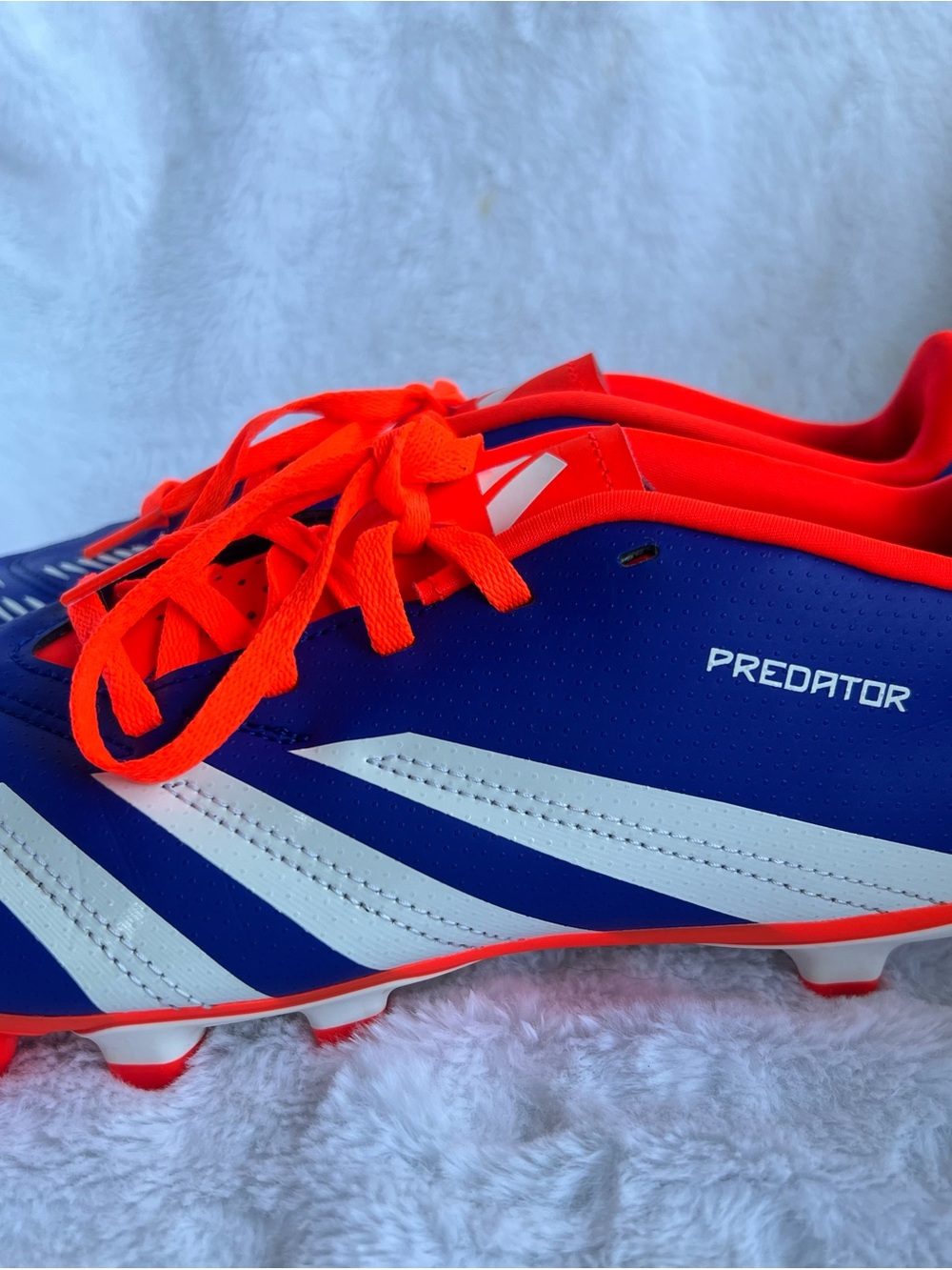 Adidas men’s Predator Soccer Cleats - Blue/Orange size 8